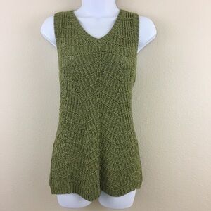 Marled Loose Weave V-Neck Top